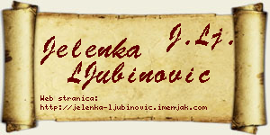 Jelenka LJubinović vizit kartica